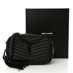 Grain De Poudre Matelasse Monochrome Monogram Mini Lou Camera Bag Black - Image 4