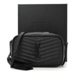 Grain De Poudre Matelasse Monochrome Monogram Mini Lou Camera Bag Black - Image 5