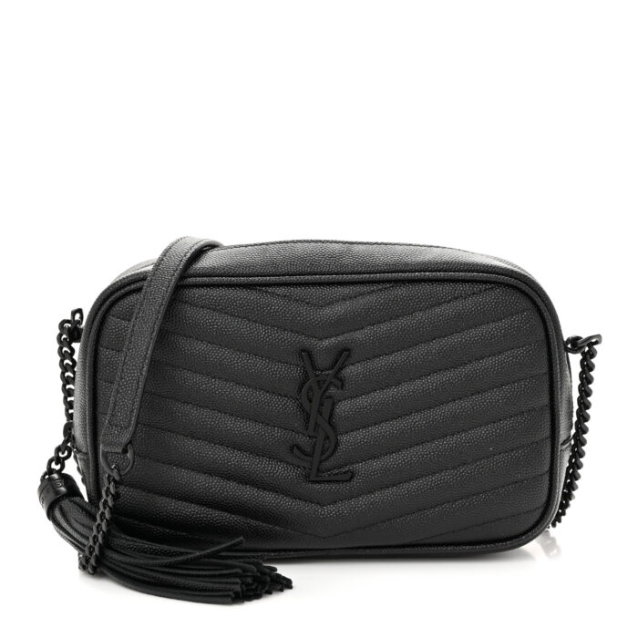 Grain De Poudre Matelasse Monochrome Monogram Mini Lou Camera Bag Black - Image 1