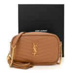 Grain De Poudre Matelasse Monogram Mini Lou Camera Bag Dark Natural - Image 4