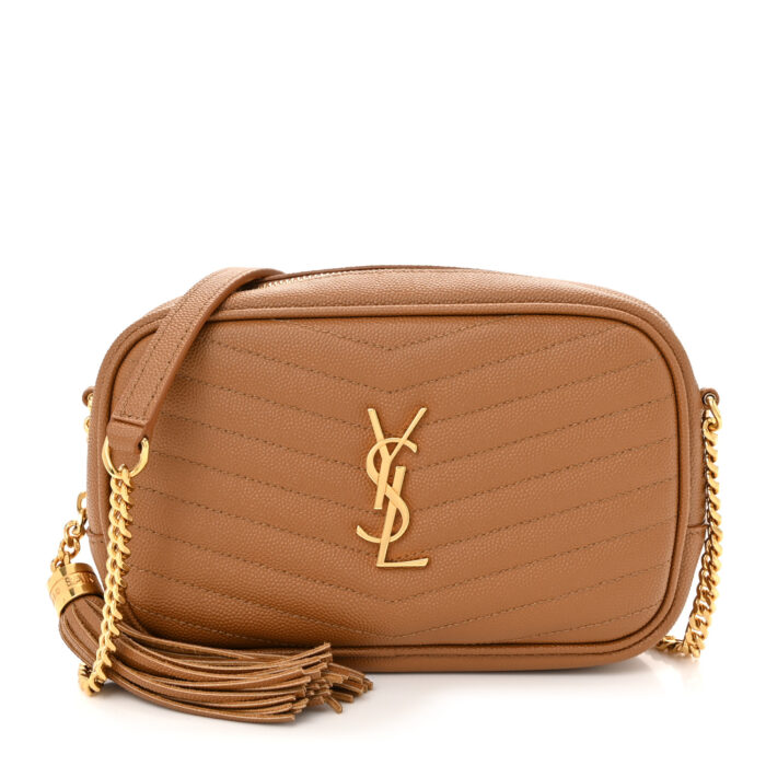 Grain De Poudre Matelasse Monogram Mini Lou Camera Bag Dark Natural - Image 1