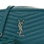 Grain De Poudre Matelasse Monogram Mini Lou Camera Bag Petrol Green - Image 11