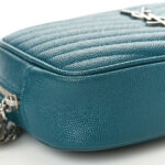 Grain De Poudre Matelasse Monogram Mini Lou Camera Bag Petrol Green - Image 4