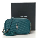 Grain De Poudre Matelasse Monogram Mini Lou Camera Bag Petrol Green - Image 3