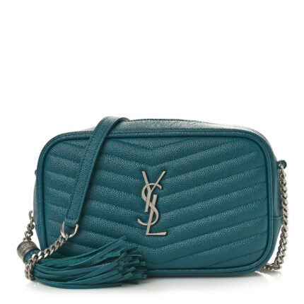 Grain De Poudre Matelasse Monogram Mini Lou Camera Bag Petrol Green