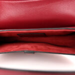 Grained Calfskin Mini Saddle Bag Red - Image 6