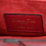 Grained Calfskin Mini Saddle Bag Red - Image 7