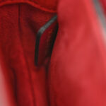 Grained Calfskin Mini Saddle Bag Red - Image 8