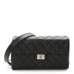 Grained Calfskin Quilted 2.55 Reissue Flap Belt Bag Clutch Black - Image 4