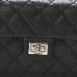 Grained Calfskin Quilted 2.55 Reissue Flap Belt Bag Clutch Black - Image 9