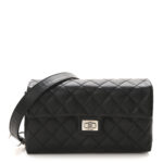 Grained Calfskin Quilted 2.55 Reissue Flap Belt Bag Clutch Black