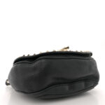 Grained Calfskin Rockstud Saddle Bag Black - Image 16