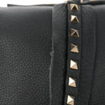 Grained Calfskin Rockstud Saddle Bag Black - Image 12