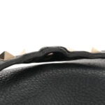 Grained Calfskin Rockstud Saddle Bag Black - Image 14