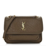 Grained Lambskin Monogram Mini Niki Chain Satchel Darks Cork - Image 11