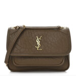 Grained Lambskin Monogram Mini Niki Chain Satchel Darks Cork