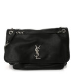 Grained Lambskin Monogram Oversized Niki Chain Satchel Black - Image 3