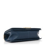 Iridescent Caviar Chevron Quilted Medium Boy Flap Blue - Image 3