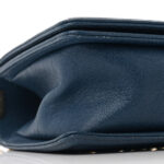 Iridescent Caviar Chevron Quilted Medium Boy Flap Blue - Image 8