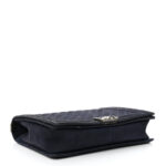 Iridescent Caviar Quilted Large Boy Flap Navy Blue - Image 5