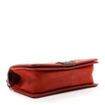 Iridescent Caviar Quilted Medium Boy Flap Red - Image 10