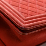 Iridescent Caviar Quilted Medium Boy Flap Red - Image 6