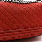 Iridescent Caviar Quilted Medium Boy Flap Red - Image 7