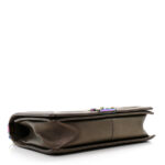 Iridescent Goatskin Quilted New Medium Boy Flap Dark Gold - Image 10