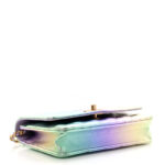 Iridescent Lambskin Quilted Glitter CC Roller Skate Wallet On Chain WOC Multicolor - Image 3