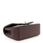Iridescent Lambskin Quilted Mini Top Handle Rectangular Flap Burgundy - Image 4