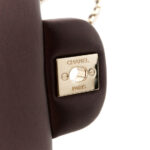 Iridescent Lambskin Quilted Mini Top Handle Rectangular Flap Burgundy - Image 6