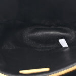 Jacquard Calfskin Triangolo Symbole Embroidered Mini Triangle Double Bag Black Alabastro - Image 6