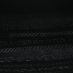 Jacquard Saffiano Triangolo Symbole Embroidered Messenger Bag Black Corda - Image 10