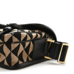 Jacquard Saffiano Triangolo Symbole Embroidered Messenger Bag Black Corda - Image 8