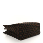 Jacquard Saffiano Triangolo Symbole Embroidered Shopping Tote Black Corda - Image 5