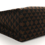 Jacquard Saffiano Triangolo Symbole Embroidered Shopping Tote Black Corda - Image 9