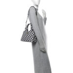 Jacquard Triangolo Symbole Embroidered Tote Navy - Image 2