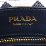 Jacquard Triangolo Symbole Embroidered Tote Navy - Image 6