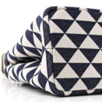 Jacquard Triangolo Symbole Embroidered Tote Navy - Image 9