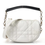 Lambskin Cannage Micro Dior Vibe Hobo Bag White - Image 12