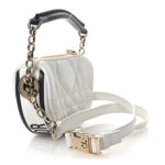 Lambskin Cannage Micro Dior Vibe Hobo Bag White - Image 3