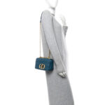 Lambskin Cannage Small Caro Bag Deep Ocean - Image 2