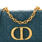 Lambskin Cannage Small Caro Bag Deep Ocean - Image 9