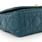 Lambskin Cannage Small Caro Bag Deep Ocean - Image 10