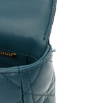 Lambskin Cannage Small Caro Bag Deep Ocean - Image 12
