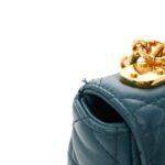 Lambskin Cannage Small Caro Bag Deep Ocean - Image 14