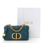 Lambskin Cannage Small Caro Bag Deep Ocean - Image 5