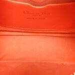 Lambskin Cannage Small Dior Vibe Hobo Bag Orange - Image 9