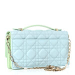 Lambskin Cannage Two Tone Mini My Dior Bag Celestial Blue Light Mint - Image 3