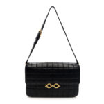 Lambskin Carre Quilted Le Maillon Satchel Black